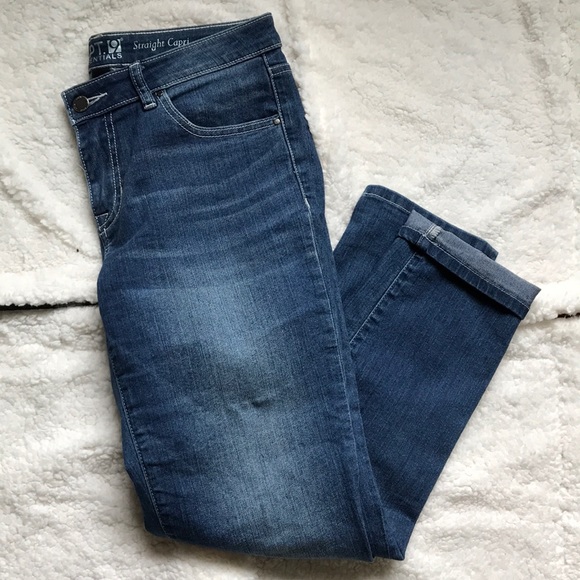 Apt. 9 Pants - Apt 9 Straight Denim Jean Capri